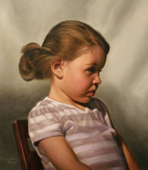 oil portrait tutorial by Alan Dingman